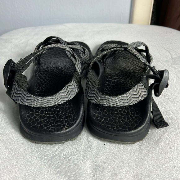 Chaco Updraft Ecotread Gray Wave Double Strap Toe Loop Sandals 10 - Picture 4 of 10